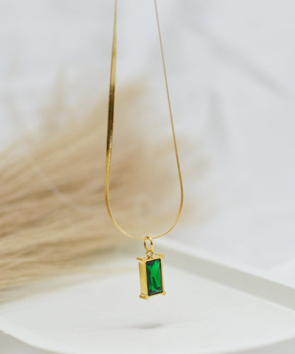 Emerald Green Stone Necklace