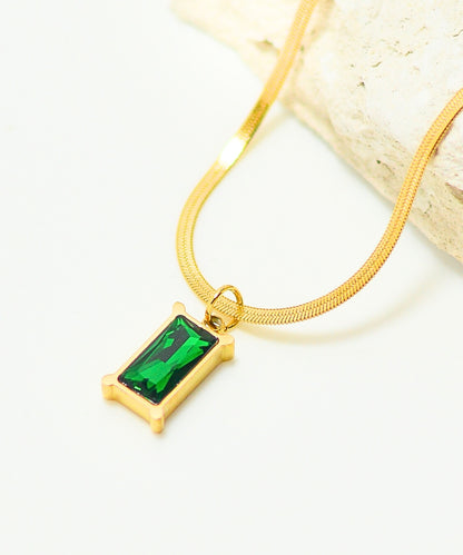 Emerald Green Stone Necklace